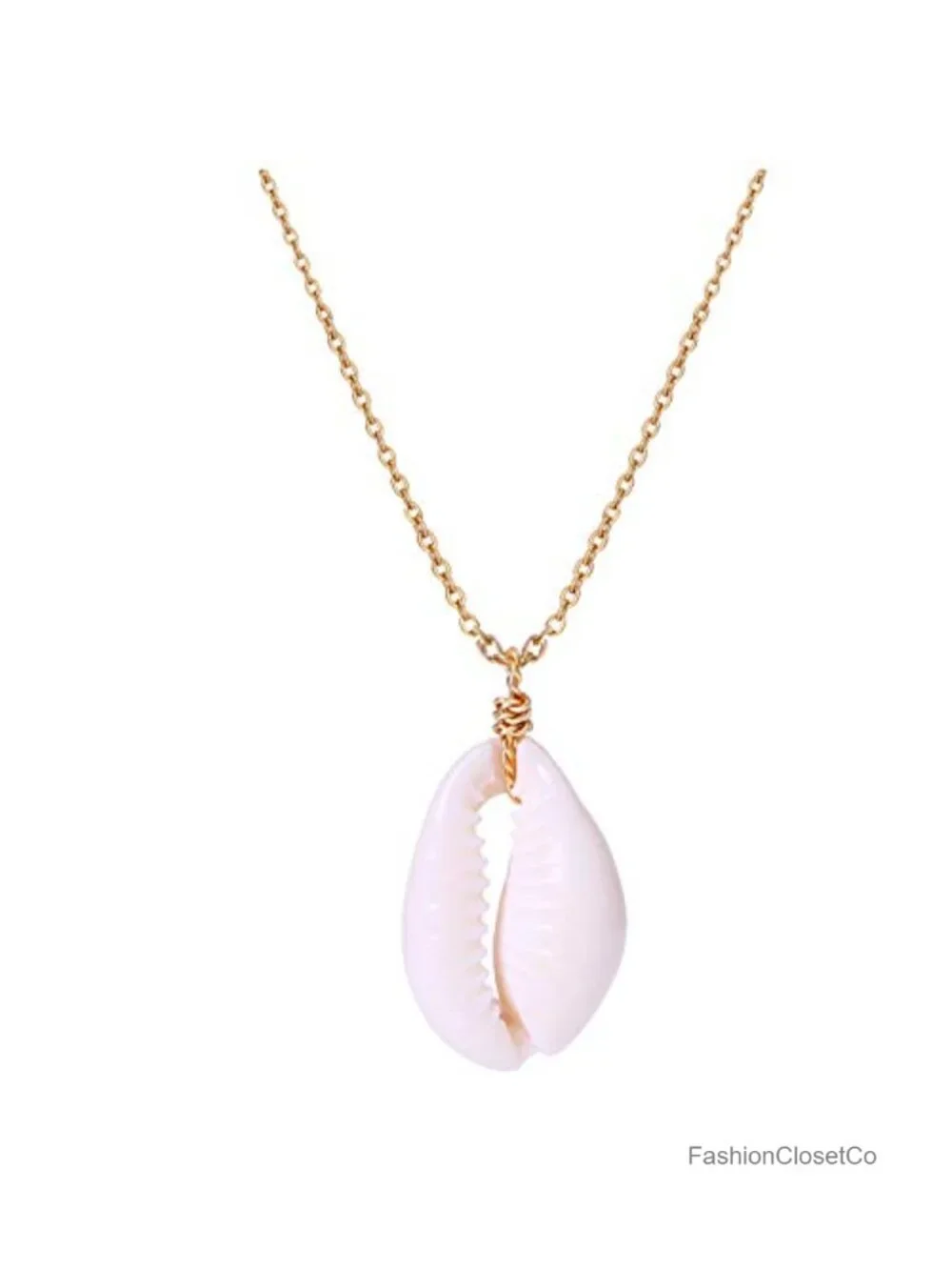 Natural Seashell Choker Necklace 18K Gold Plated Handmade Jewelry